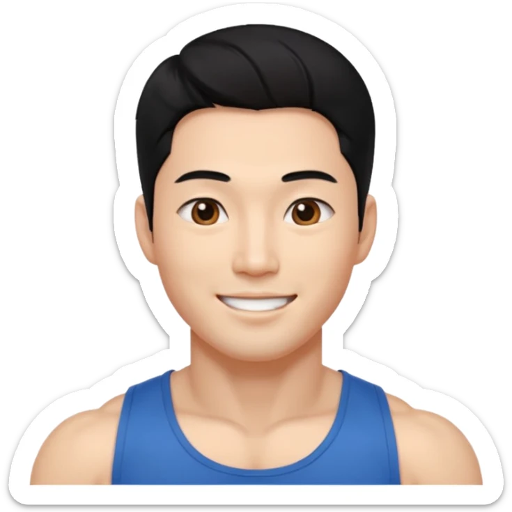 Koreli bir erkek ama çok yakışık lı ve kaslı saçı dümdüz saç çok daha fazla sticker