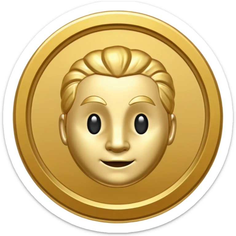 hey help me generate a flat golden token that has only ther head of my companies mascot in the center can you do that for me? sticker