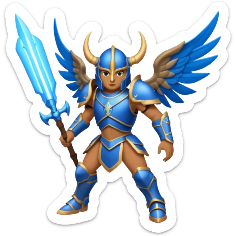Create icons inspired by the movie Avatar with blue warriors, glowing forests, flying creatures, and epic battles. sticker