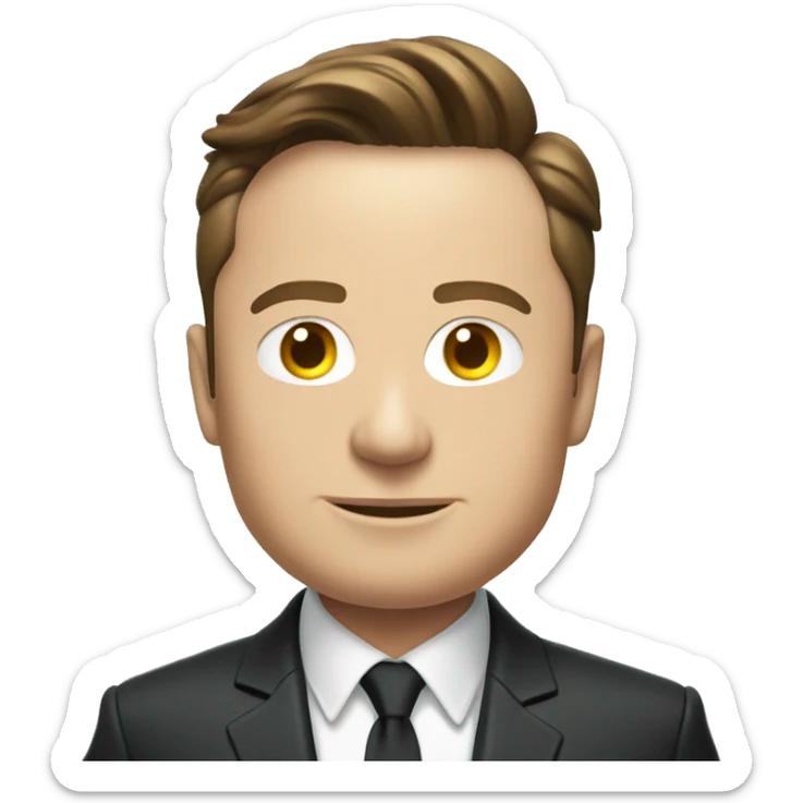 Elon musk in a inronman suit and he is in a pool sticker