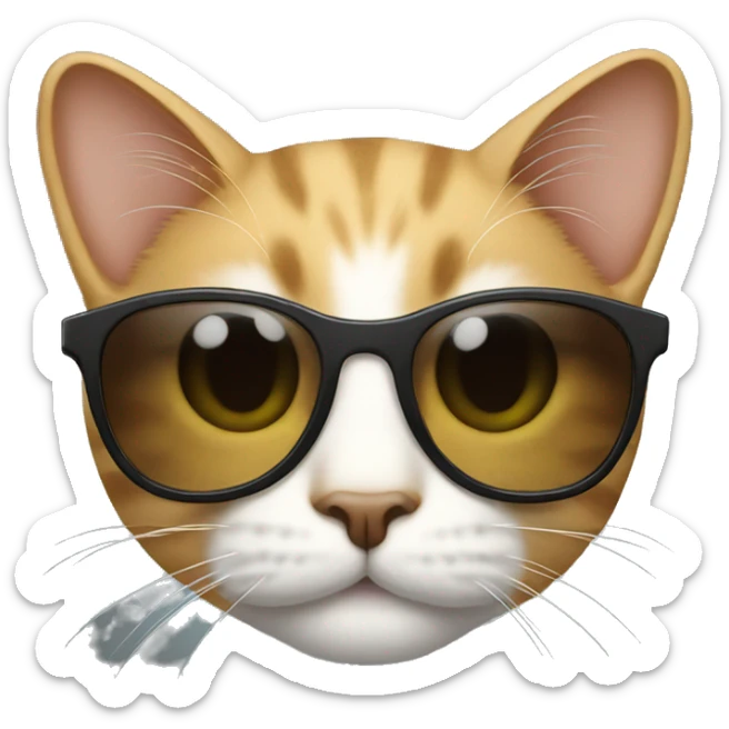 Cat with sunglasses sticker