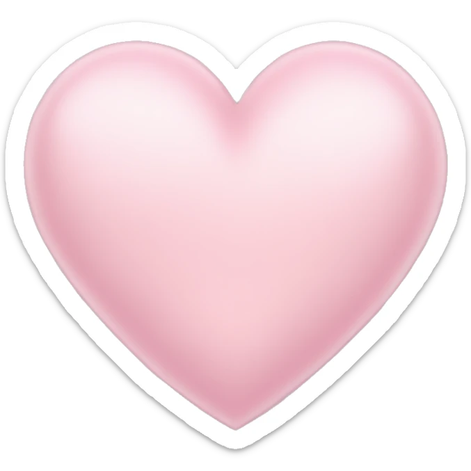 Light pink heart sticker