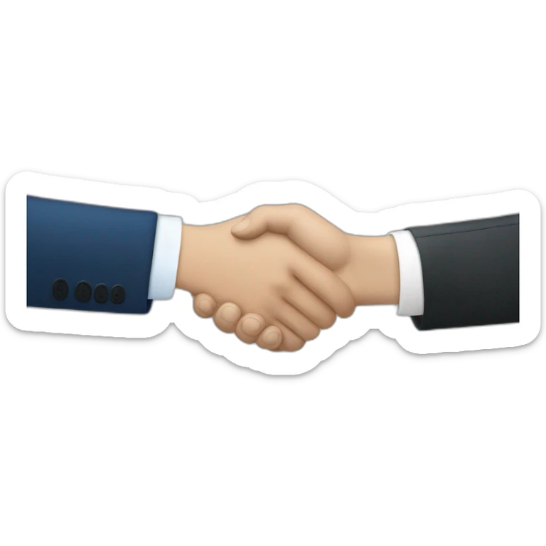 Putin and Zelensky shake hands with each other (handshake of Zelensky and Putin sticker