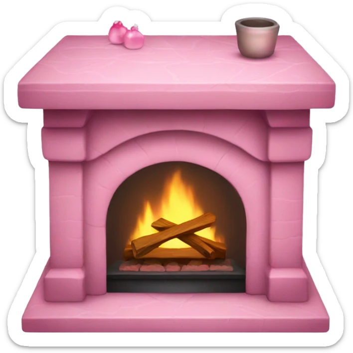 Winter Pink FirePlace sticker