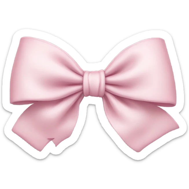 Light pink bow sticker