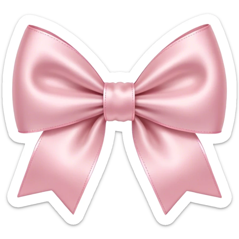 Pale Pink bow sticker