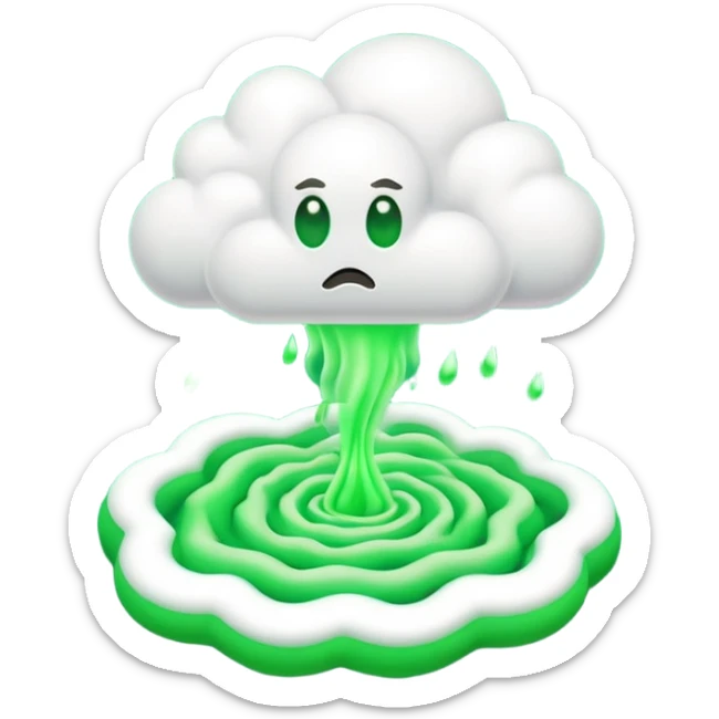 poisonous gas, isometric sticker