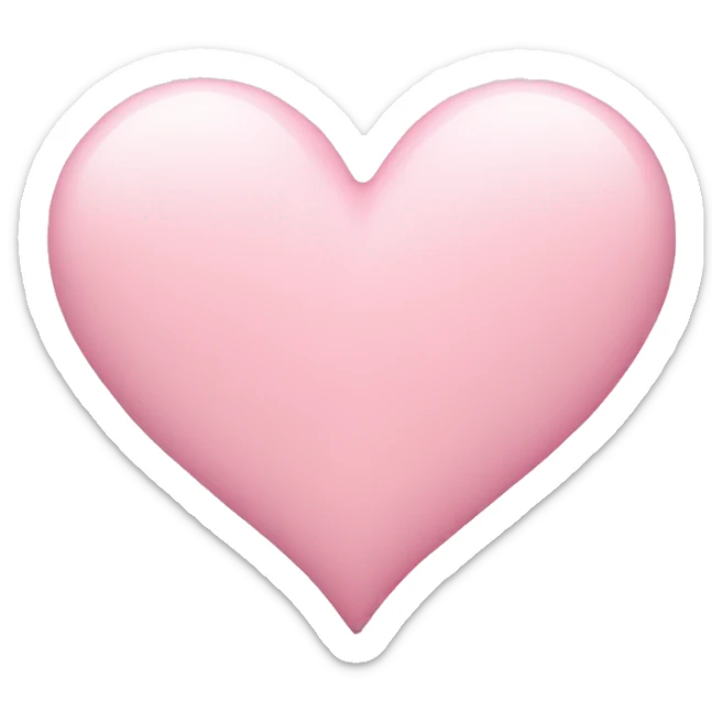 Pastel pink heart sticker