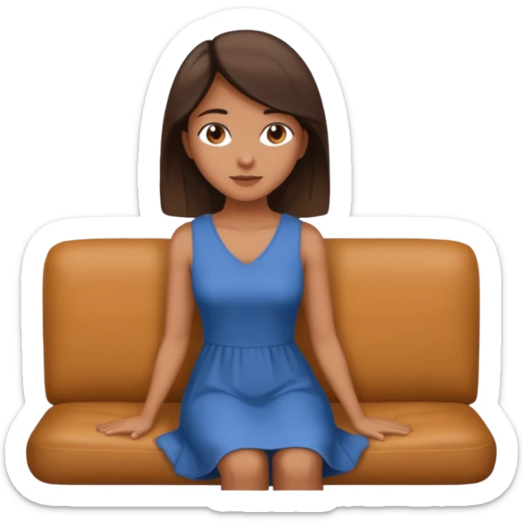 side view of woman sitting on sofa - side view of woman sticker