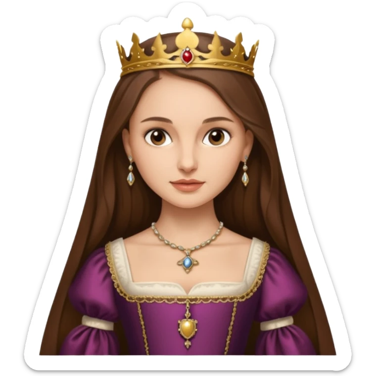 natalie portman with long hair as anne boleyn from the other boleyn girl sticker