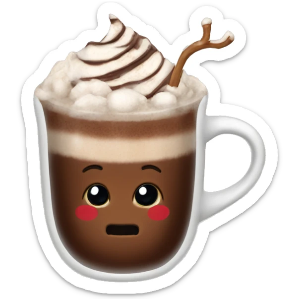 Hot chocolate sticker