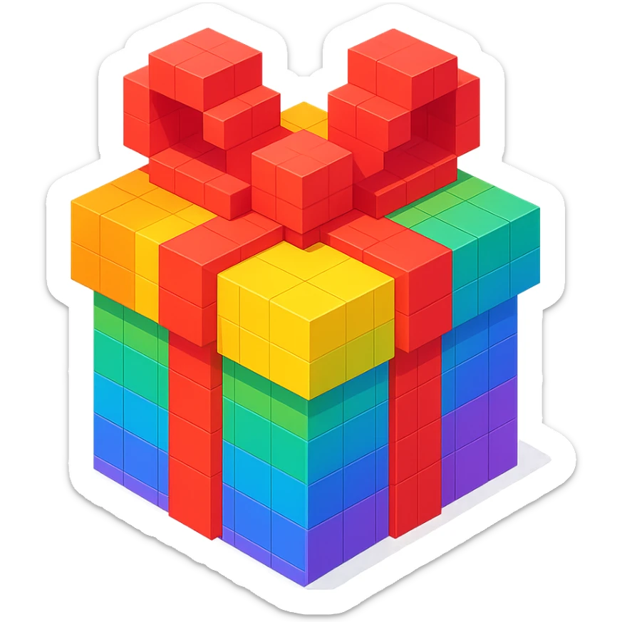 Rainbow gift sticker