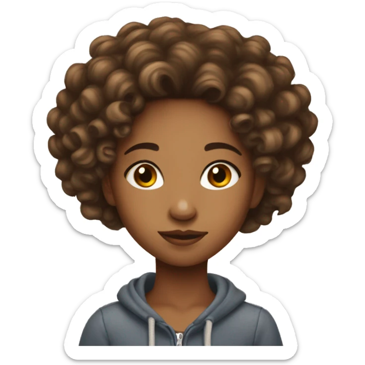 Mixed girl with pretty hair and a warm soul  sticker