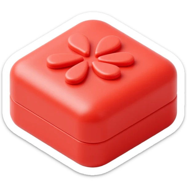 glossy red button, skeuomorphism style sticker