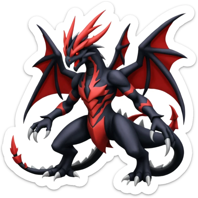 Darkrai-Giratina-Zekrom-Yveltal-fusion-Fakémon-Pokémon-creature  sticker