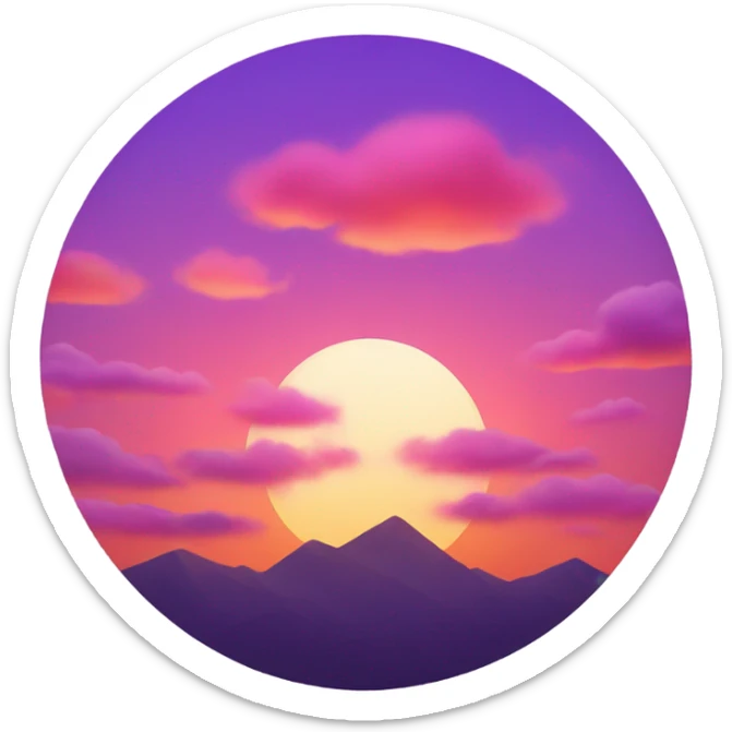 Sunset sticker