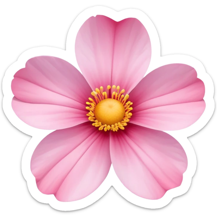 Pink flower sticker