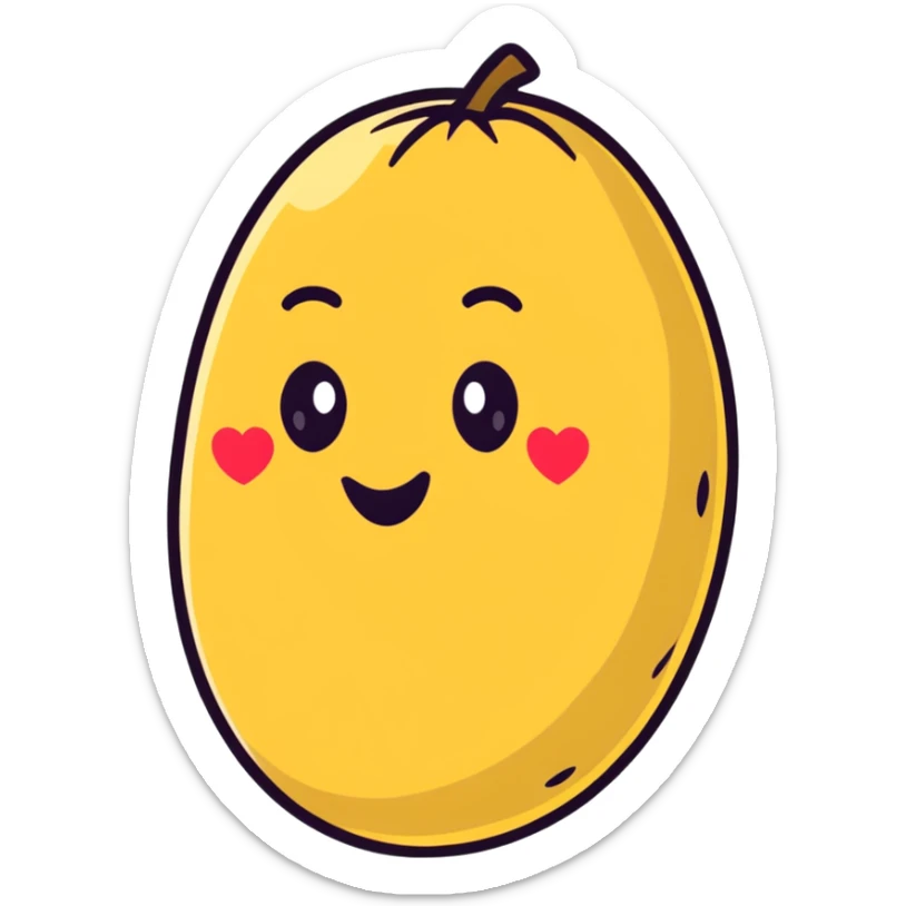Heart-shaped potato resembling a mashup of the potato and heart emoji — 🥔 + ❤️. sticker