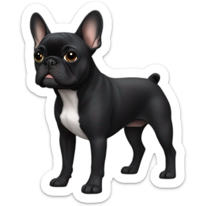black french bulldog adult sticker