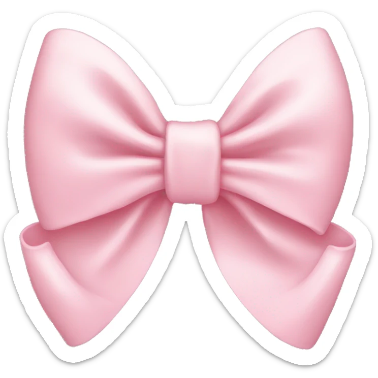 Light pink bow sticker