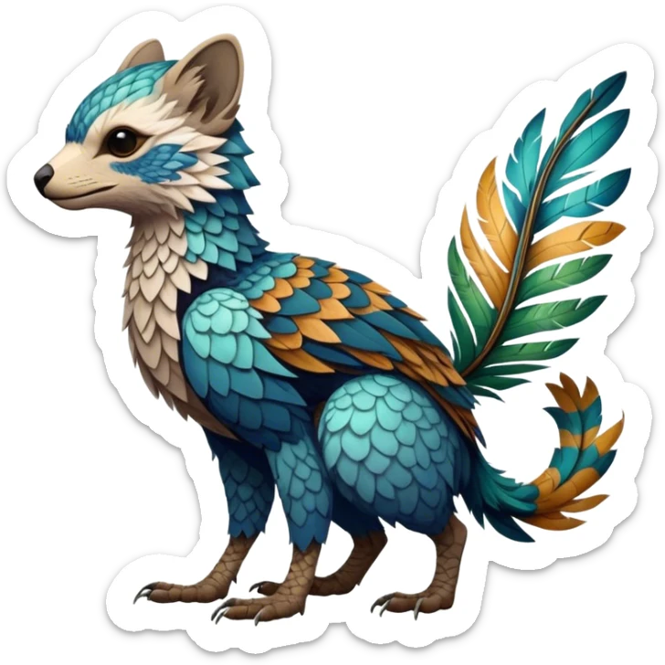 Modern Realistic Rare Fantasy Vernid-Trico-species by LiLaiRa full body sticker