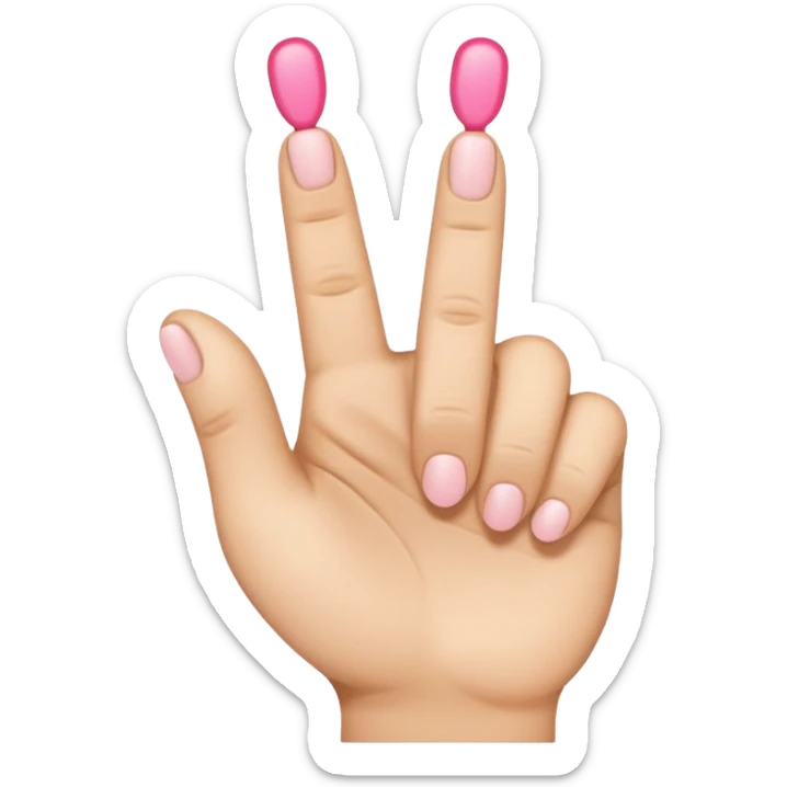 👉 make a emoji with that’s but have the middle finger an pinky also poke out but hide the thumb but keep the ring finger tucked in sticker