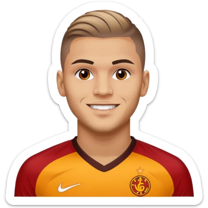 Mauro icardi Galatasaray formasıyla gol sevinci yapıyor sticker