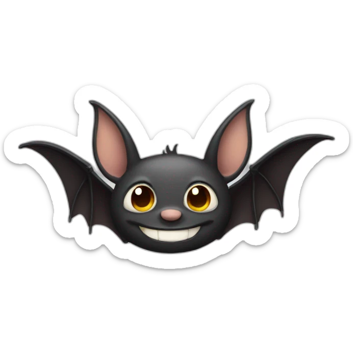 Smiling bat sticker