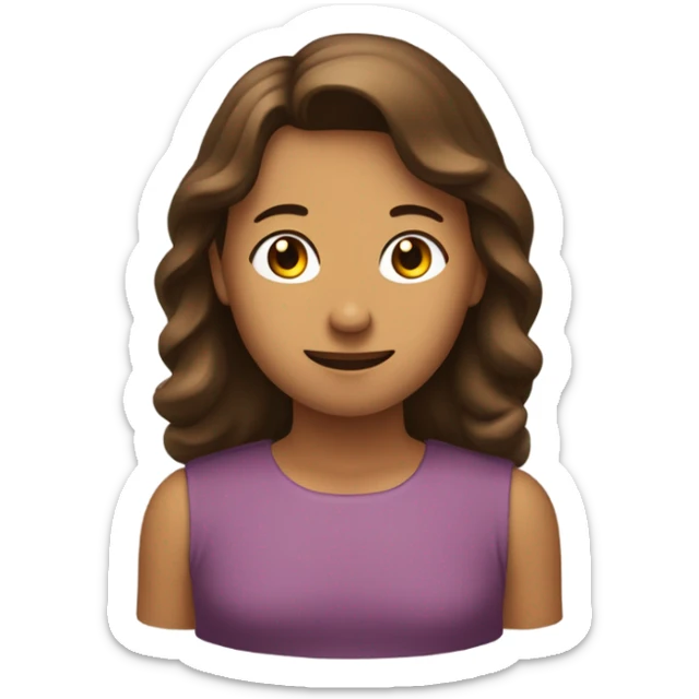 Dos personas alejadas enfadadas una tiene una cara más tranquila y es morena con pelo marron sticker