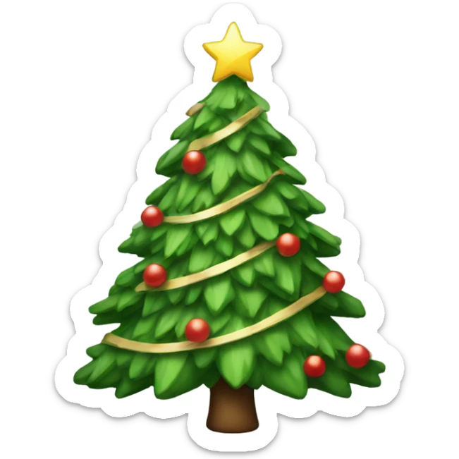 Christmas tree sticker