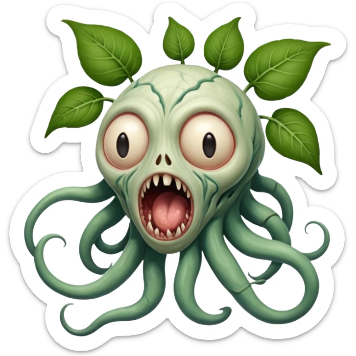 cinematic - hieronymus bosch phantasmagoric mutated beings - hybrids of humans and plants sticker