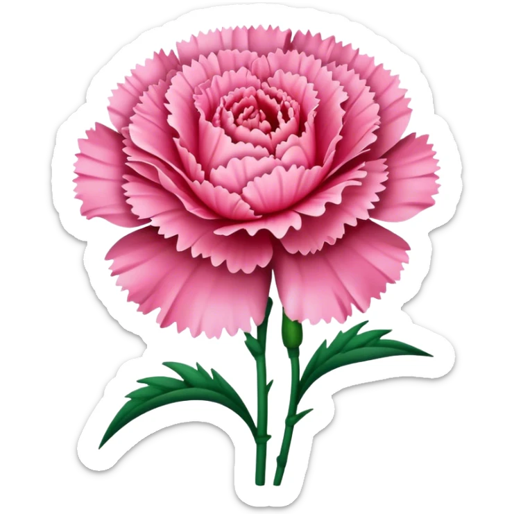 carmation flower sticker