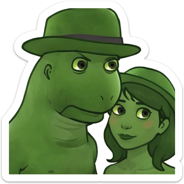 Homme qui fait un câlin à une femme  sticker