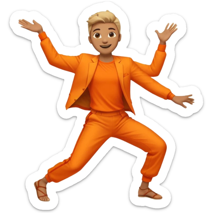create a person emoji of Barcavibe is the superpower name Brings energy, momentum, and structure more fun and dancing sticker