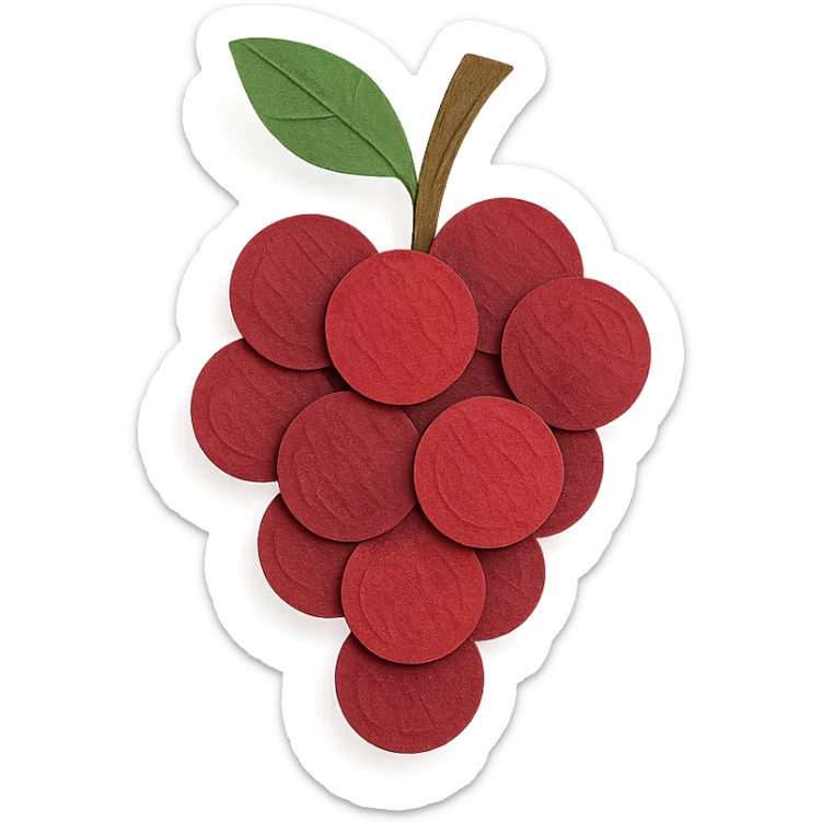 red grapes sticker