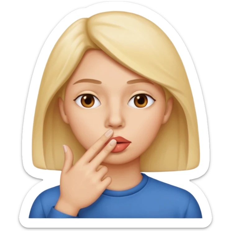 add-a-finger-in-front-of-the-pursed-lips-to-clearly-show-the-shushing-gesture sticker