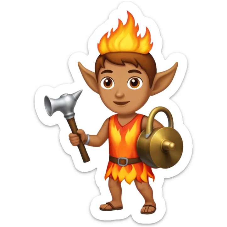 Person carrying fire in a horn the way people used to sticker