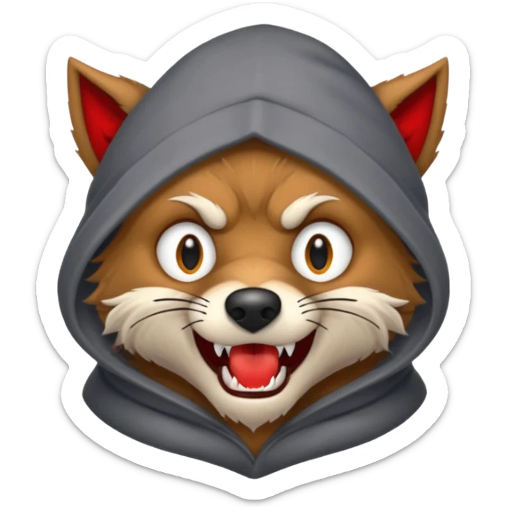the Big Bad Wolf in the story of Little Red Riding Hood sticker