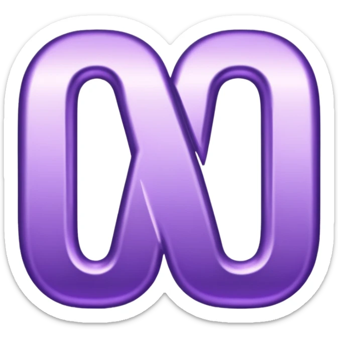 purple letters sticker