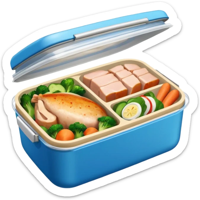 "mister energy" is a chain store selling healthy food, such as chicken, pork, or fish with vegetables.
create a logo without a person for this.
it's basically a lunch box iwth a clear lid on top sticker