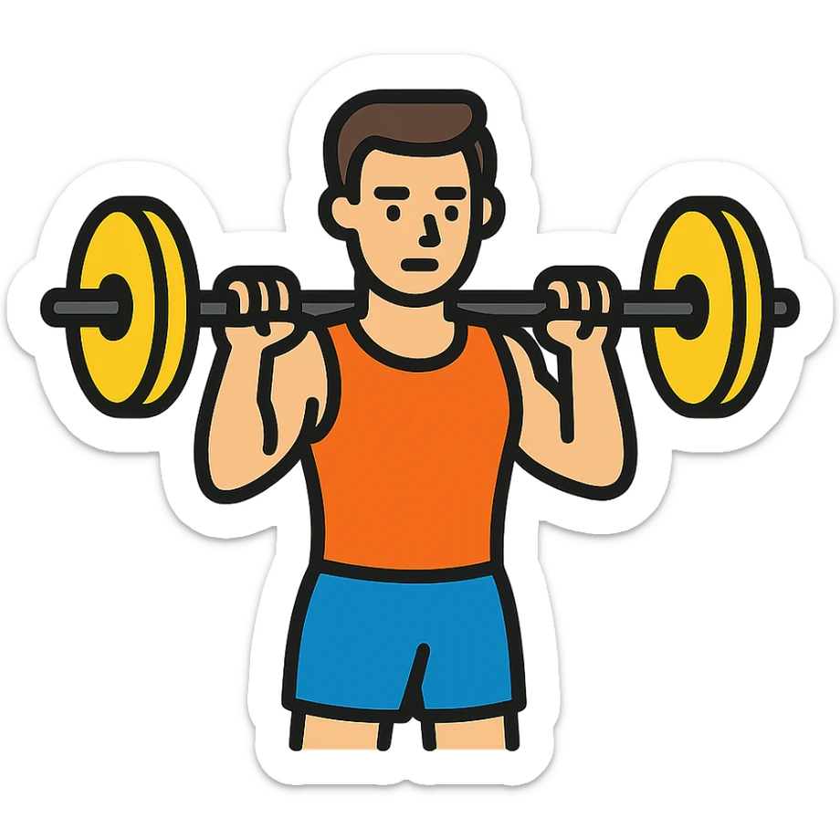 A sportsman who is dedicated to his workout routine and spend a lost of time at the gym sticker