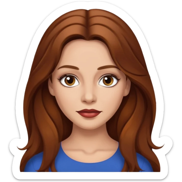 Patricia McKenzie, Actress (b.1977) with brown long hair sticker