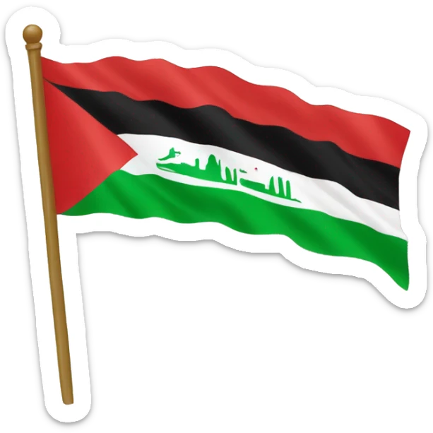 The flag of Iraq in the time of Abdul Karim Qasim sticker