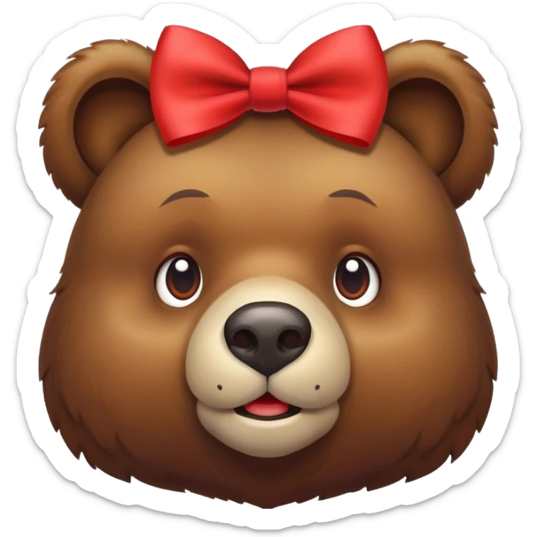 Bear with bow  sticker