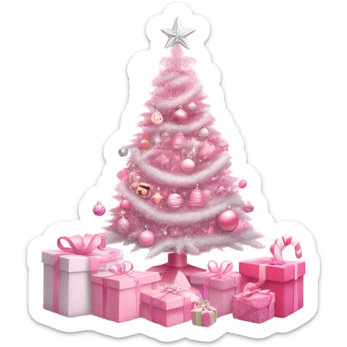 Pink Christmas  sticker