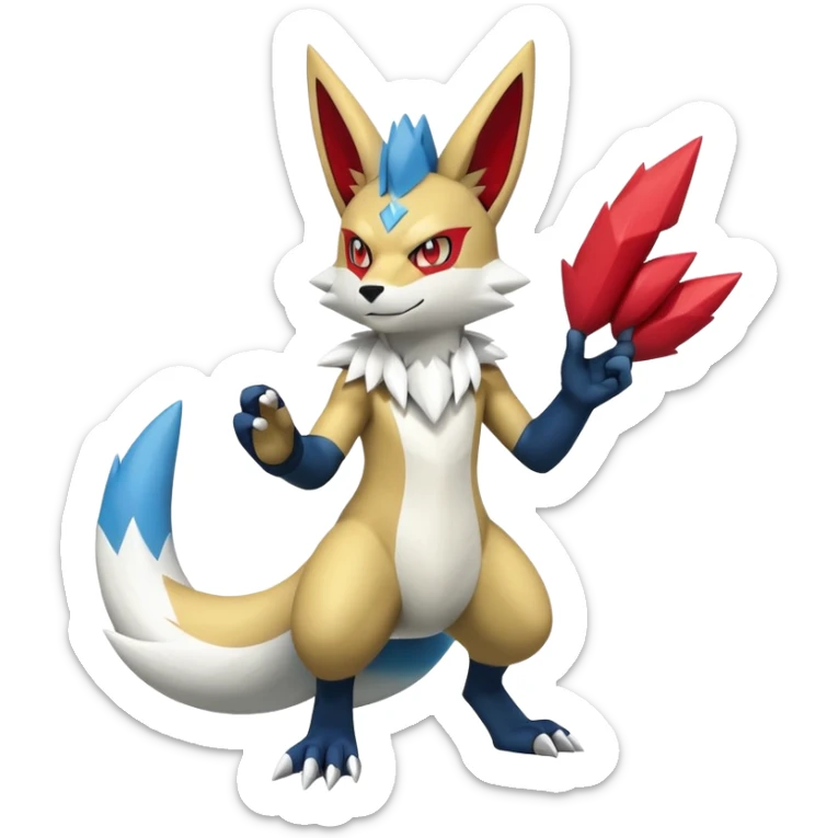 Shiny Zeraora-Lucario-Zangoose-Hybrid (Full body) sticker