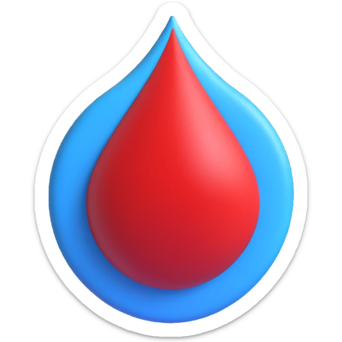 ‘Modern and clean diabetes awareness symbol with blue circle and blood drop in the middle. sticker