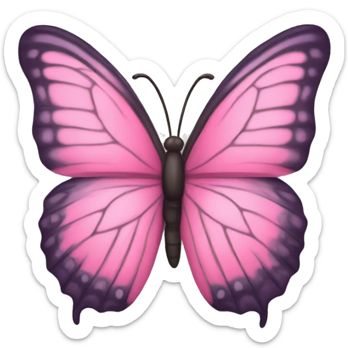 pink butterfly sticker