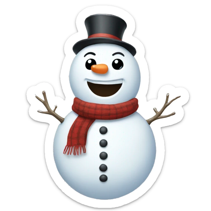 Snowman sticker