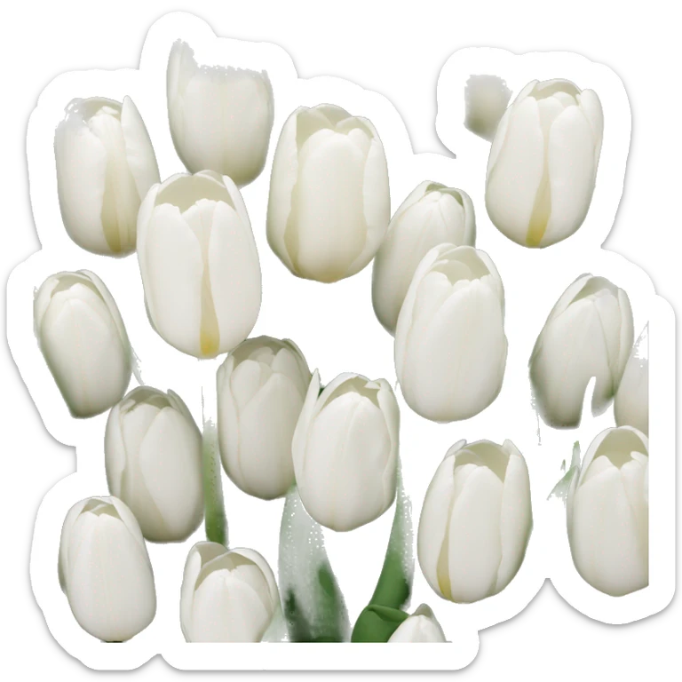 White tulips  sticker